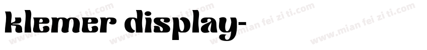 klemer display字体转换